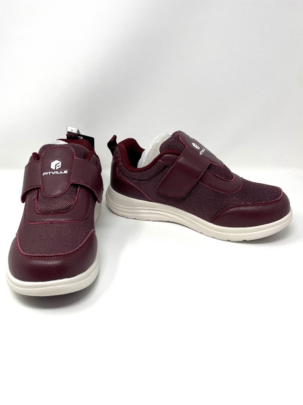 FitVille EasyTop StrapEase V4 Plum Extra Wide Diabetic Shoes Women's 8 EW